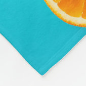 Farbige Fruchtmuster, frisch orange und grapefisch Fleecedecke (Ecke)