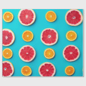 Farbige Fruchtmuster, frisch orange und grapefisch Geschenkpapier (Flach)