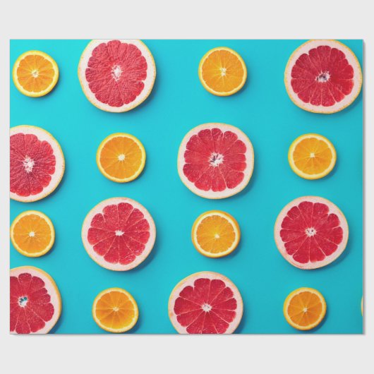 Farbige Fruchtmuster, frisch orange und grapefisch Geschenkpapier (Flach)