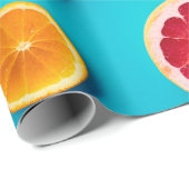 Farbige Fruchtmuster, frisch orange und grapefisch Geschenkpapier (Rolleneckpunkt)