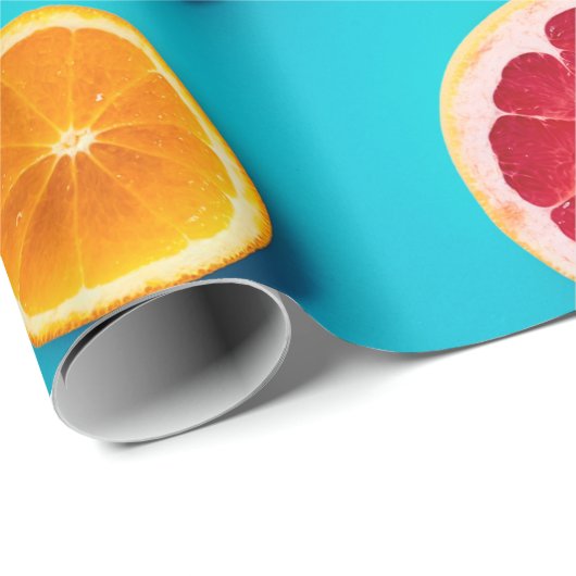 Farbige Fruchtmuster, frisch orange und grapefisch Geschenkpapier (Rolleneckpunkt)