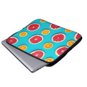 Farbige Fruchtmuster, frisch orange und grapefisch Laptopschutzhülle (Vorne Knopf)
