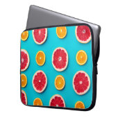 Farbige Fruchtmuster, frisch orange und grapefisch Laptopschutzhülle (Vorderseite Links)