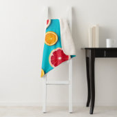 Farbige Fruchtmuster, frisch orange und grapefisch Sherpadecke (Beispiel)