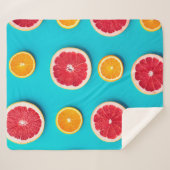 Farbige Fruchtmuster, frisch orange und grapefisch Sherpadecke (Vorderseite (Horizontal))