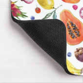 Farbige Fruchtmuster Monogramm Mousepad (Ecke)