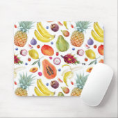 Farbige Fruchtmuster Monogramm Mousepad (Mit Mouse)