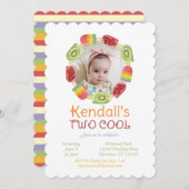 Farbige Fruchtpopulationen Sommer Zweiten Geburtst Einladung (Vorne/Hinten)