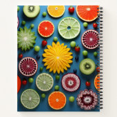 Farbige Fruchtstückchen Notizblock (Rückseite)