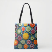Farbige Fruchtstückchen Tasche (Vorderseite)