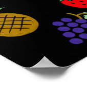 Farbige Fruchtzeichnungen Poster (Ecke)