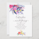 Farbige Frühlingsbestätigung der Wasserfarben Einladung (Vorderseite)