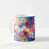 Farbige FrühlingsBlume Keramik Tasse (Vorderseite Links)