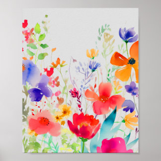 Farbige FrühlingsBlume Poster
