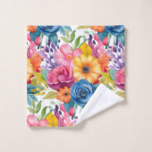 Farbige Frühlingsblumen Blumenstrauß Set (Waschlappen)