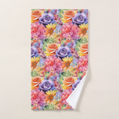Farbige Frühlingsblumen Blumenstrauß Set (Handtuch)