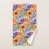 Farbige Frühlingsblumen Blumenstrauß Set (Handtuch)