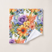 Farbige Frühlingsblumen Blumenstrauß Set (Waschlappen)
