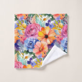 Farbige Frühlingsblumen Blumenstrauß Set (Waschlappen)