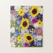 Farbige Frühlingsblumen Blumenzwiebeln Foto Puzzle (Vertikal)