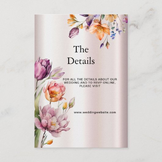 Farbige Frühlingsblumen Detailkarte Begleitkarte (Vorderseite)