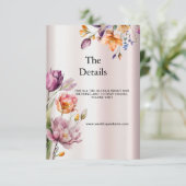 Farbige Frühlingsblumen Detailkarte Begleitkarte (Stehend Vorderseite)