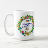 Farbige Frühlingsblumen & Eier Ostern Design Kaffeetasse (Links)