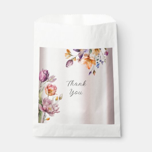Farbige Frühlingsblumen Fvor-Tasche Geschenktütchen (Vorderseite)