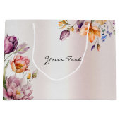 Farbige Frühlingsblumen Geschenktasche Große Geschenktüte (Vorderseite)