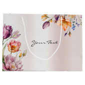 Farbige Frühlingsblumen Geschenktasche Große Geschenktüte (Rückseite)