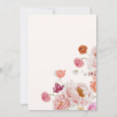 Farbige Frühlingsblumen Kalligrafisches Brautparty Einladung (Rückseite)