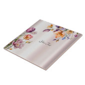 Farbige Frühlingsblumen Keramik Tile Fliese (Seite)