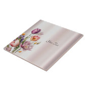 Farbige Frühlingsblumen Keramik Tile Fliese (Seite)