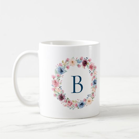 Farbige Frühlingsblumen Kleider Kaffee Tasse (Links)
