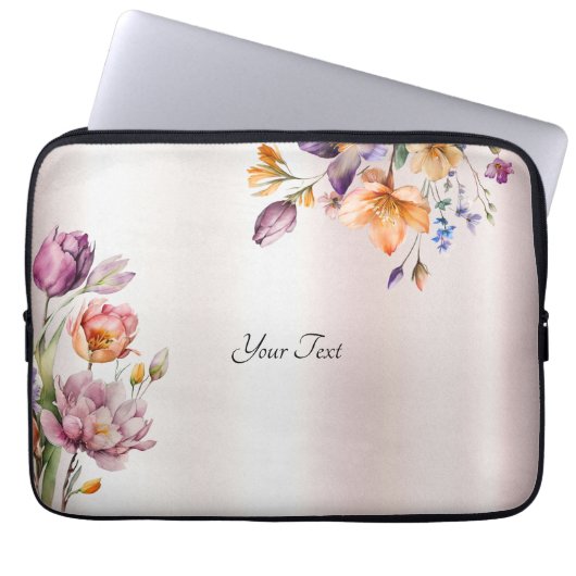 Farbige Frühlingsblumen Laptop-Sieb Laptopschutzhülle (Vorderseite)