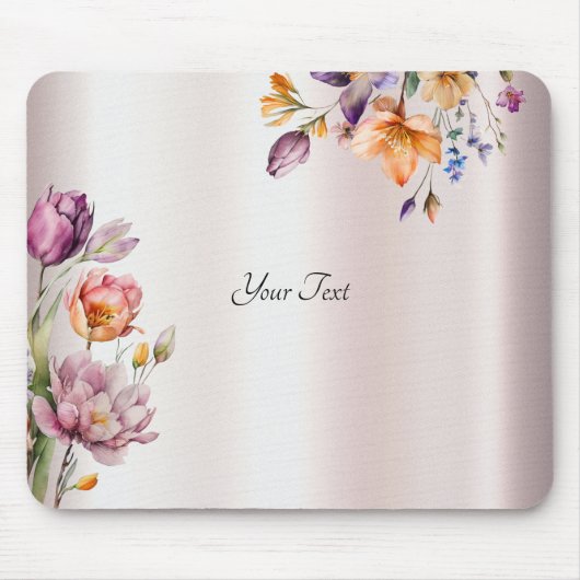 Farbige Frühlingsblumen Mousepad (Vorne)