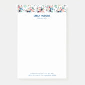 Farbige Frühlingsblumen Muster Post-it-Noten Post-it Klebezettel (Vorderseite)