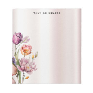 Farbige Frühlingsblumen Notepad Notizblock