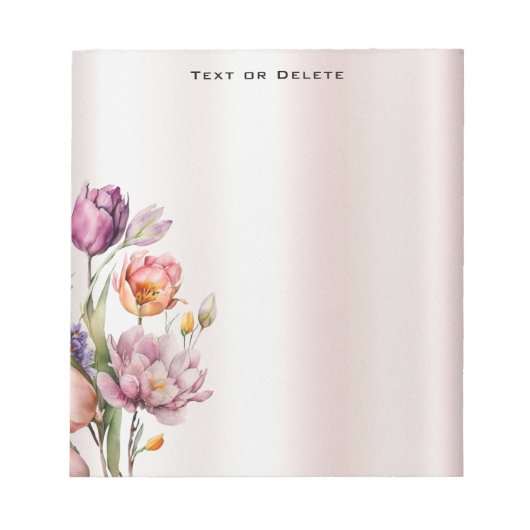 Farbige Frühlingsblumen Notepad Notizblock (Vorderseite)