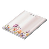 Farbige Frühlingsblumen Notepad Notizblock (Rotiert)