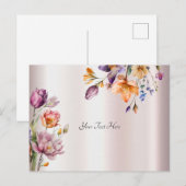 Farbige Frühlingsblumen Postkarte (Vorne/Hinten)