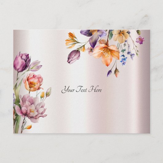 Farbige Frühlingsblumen Postkarte (Vorderseite)