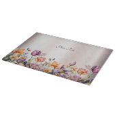 Farbige Frühlingsblumen Schneidebrett (Ecke)