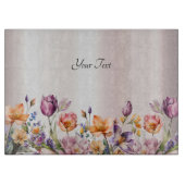 Farbige Frühlingsblumen Schneidebrett (Vorderseite)