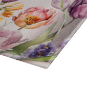 Farbige Frühlingsblumen Schneidebrett (Ecke)