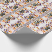 Farbige Frühlingsblumen Umhüllungspapier Geschenkpapier (Ecke)