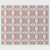 Farbige Frühlingsblumen Umhüllungspapier Geschenkpapier (Flach)