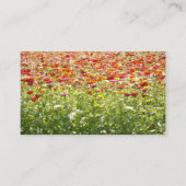 Farbige Frühlingsblumen Visitenkarte (Vorderseite)