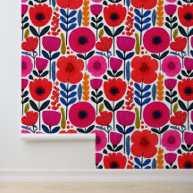 Farbige Frühlingsblumen Wasserfarbe Bohemisch