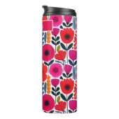 Farbige Frühlingsblumen Wasserfarbe BOHO Name Thermosbecher (Nach rechts gedreht)